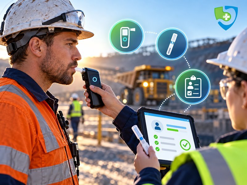 Fit for duty testing at a mining site
