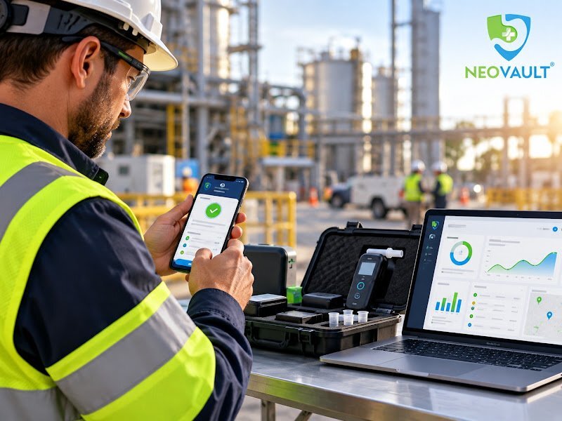 NEOVAULT test scanning and digital chain-of-custody workflow