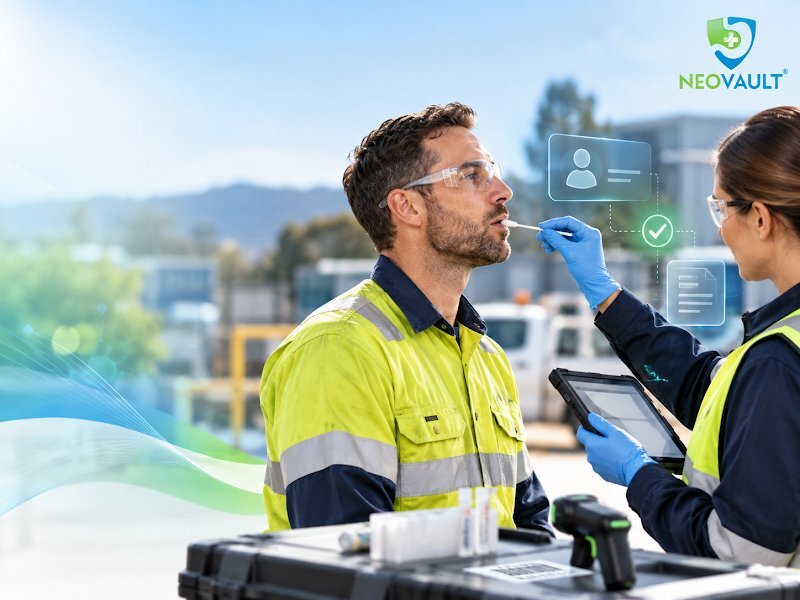 Workplace saliva drug testing with digital records in Australia