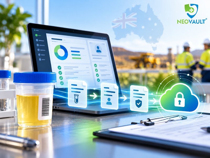 Urine drug test with secure digital workplace records